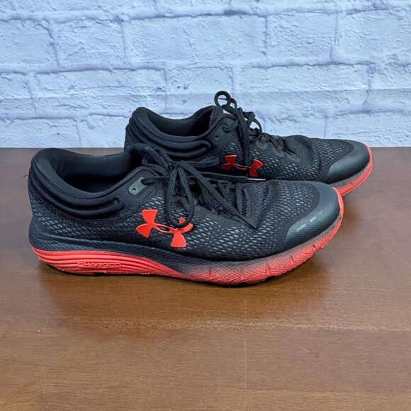 Under Armour 3026175 Men's Charged Assert 10 Running Shoes in Black/Red - Picture 4 of 7